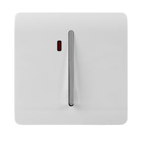 ART-WHS1WH  20 Amp Neon Insert Double Pole Switch Ice White